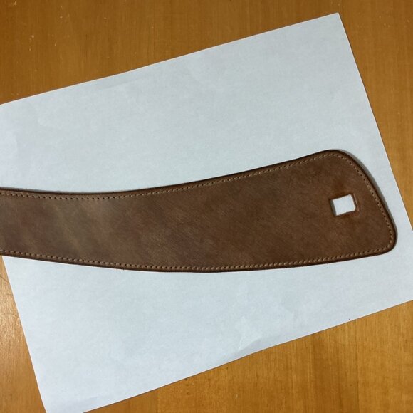 Vintage 80s Banana Republic Save The Tiger Brown Leather Tooth Toggle Belt 30 - Picture 2 of 5